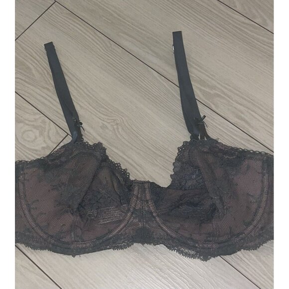 Victorias Secret Dream Angels Push Up Without Padding Bra Lace Womens 34DD Green - Picture 3 of 6